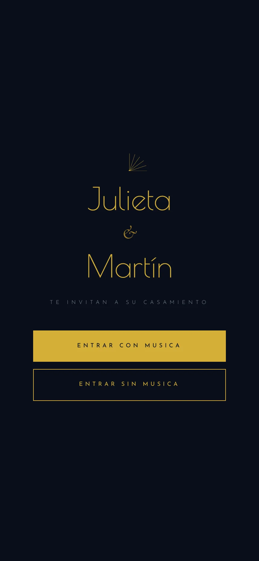 Invitación digital Art Deco