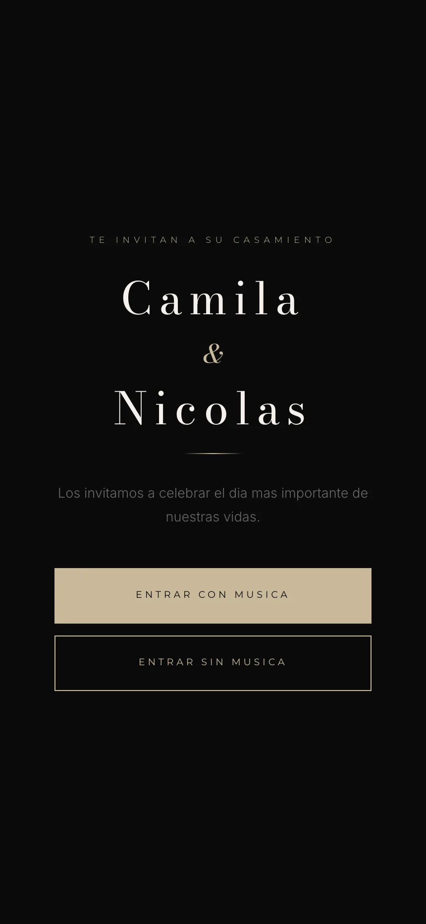 Invitación digital Marmol & Gold