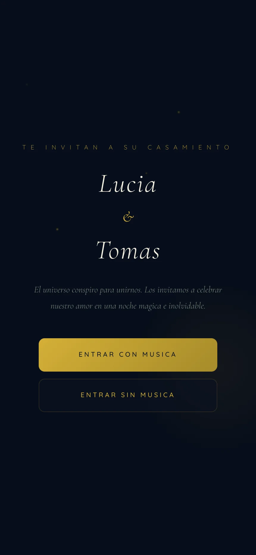 Invitación digital Noche Estrellada