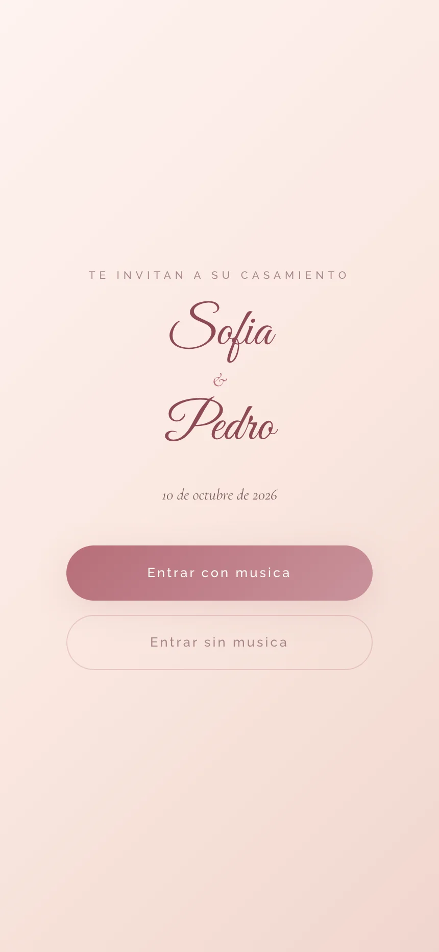 Invitación digital Romantica